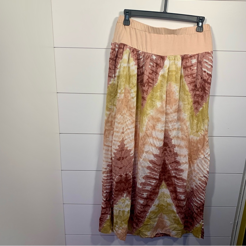 Lascana For Venus‎ Tie Dye Beach Swim Coverup or Maxi Skirt Boho 100% Soft Modal
